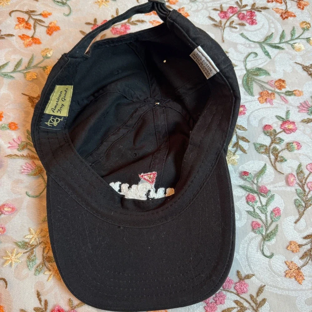 Territory Golf Club MN American Dry Goods Faded Black Cotton Strapback Hat Cap